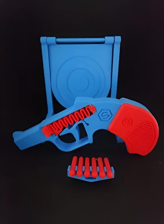 Beoals Foam Toy Revolver with 6 Plastic Darts,Pack of 1, Safe Play Pistol,Figure Toy,Multicolor - Image 3